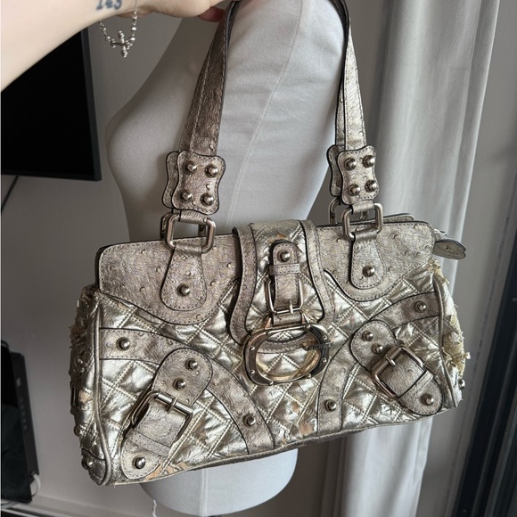 Metallic vintage guess Quilted Handbag - Picture 4 of 12